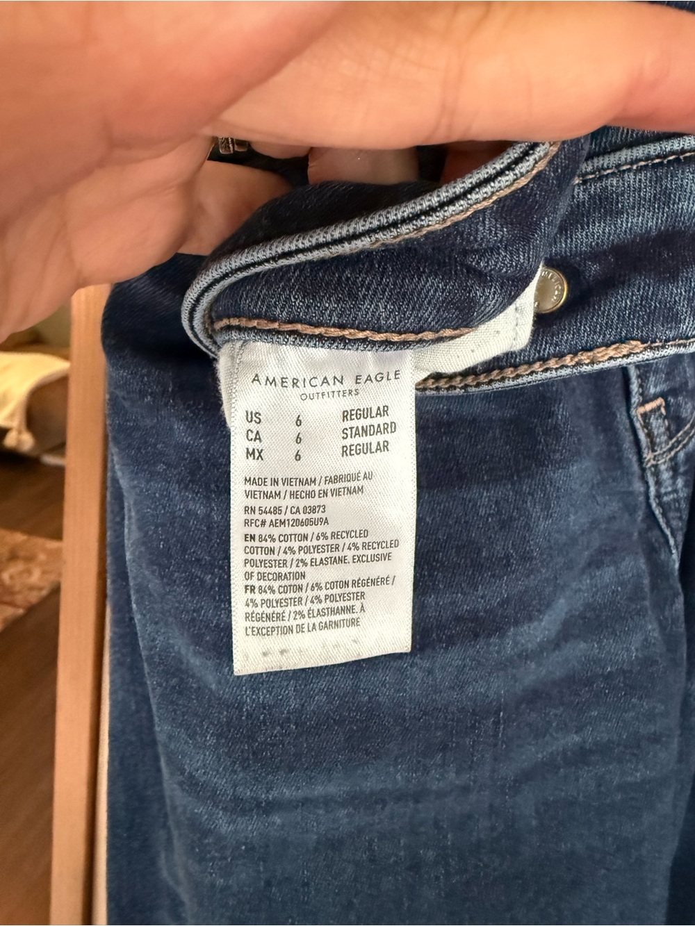 American Eagle Outfitters Women's Dark Blue Denim Jeggings
